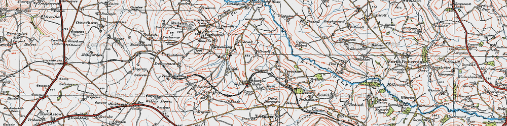 Old map of Trussell in 1919