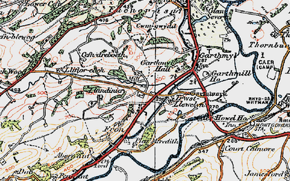 Old map of Trwstllewelyn in 1921