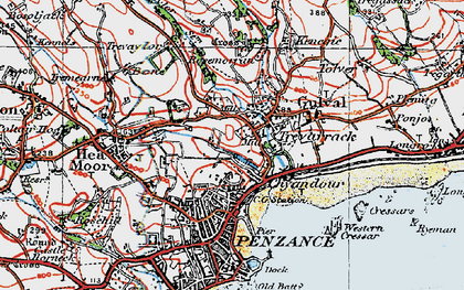 Old map of Trythogga in 1919