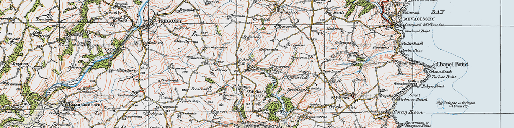 Old map of Tubbs Mill in 1919