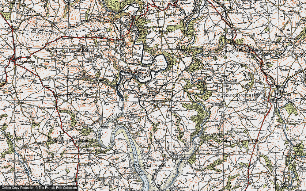 Old Map of Historic Map covering Ashen in 1919