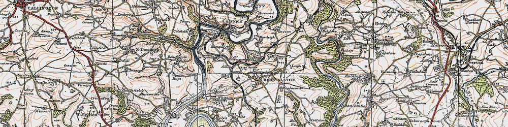 Old map of Ashen in 1919