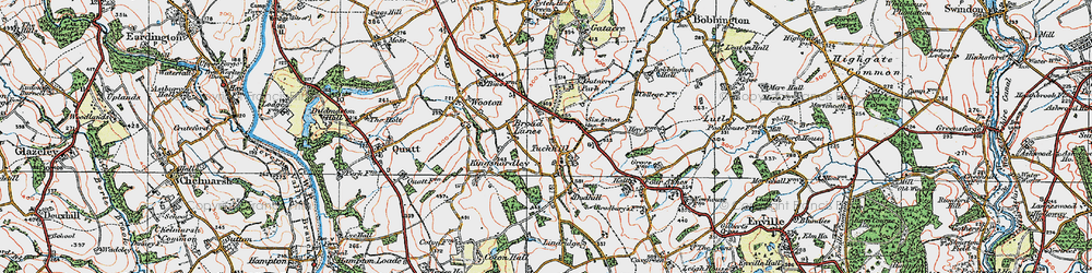 Old map of Tuckhill in 1921