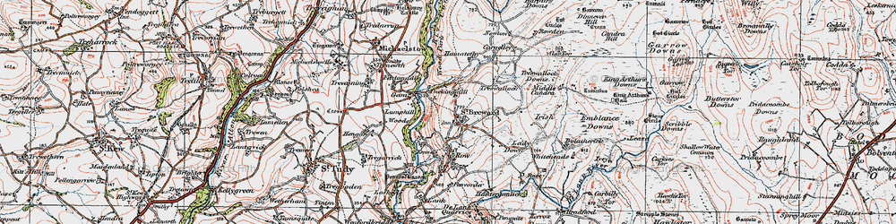 Old map of Tuckingmill in 1919