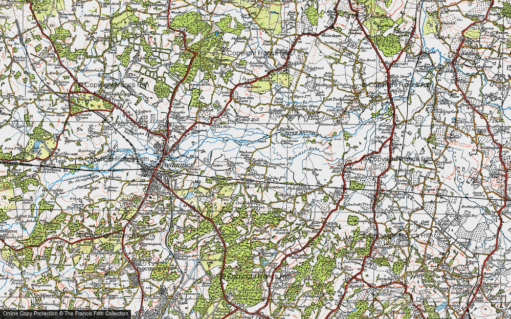 Old Map of Tudeley Hale, 1920 in 1920