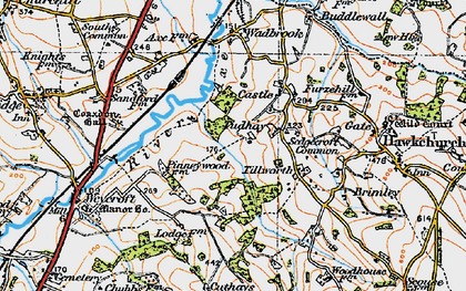 Old map of Tudhay in 1919