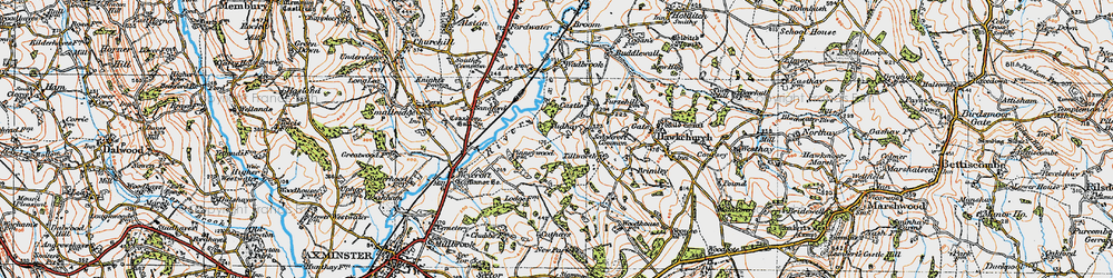 Old map of Tudhay in 1919