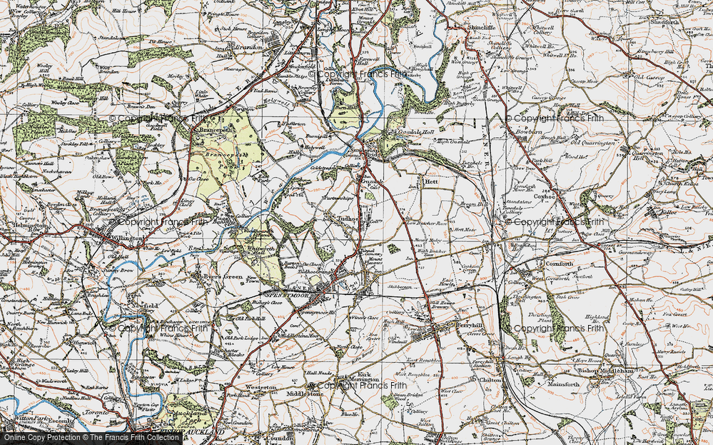 Old Map of Tudhoe, 1925 in 1925