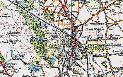 Old map of Tudor Hill in 1921