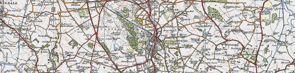 Old map of Tudor Hill in 1921
