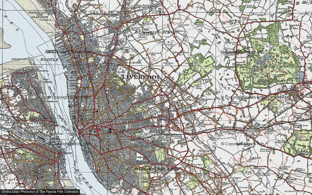 Old Map of Tuebrook, 1923 in 1923