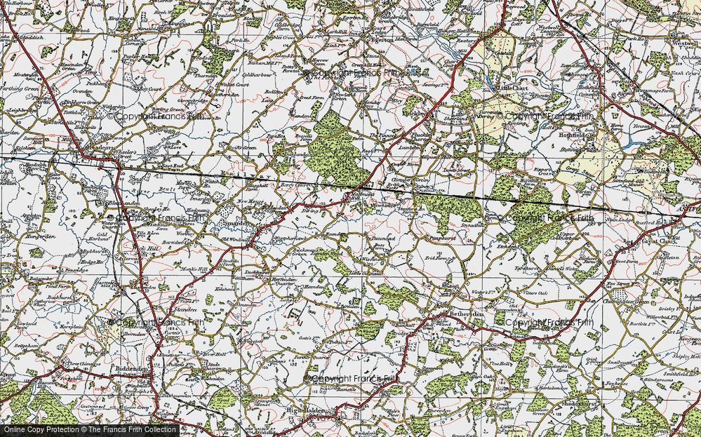 Old Map of Tuesnoad, 1921 in 1921