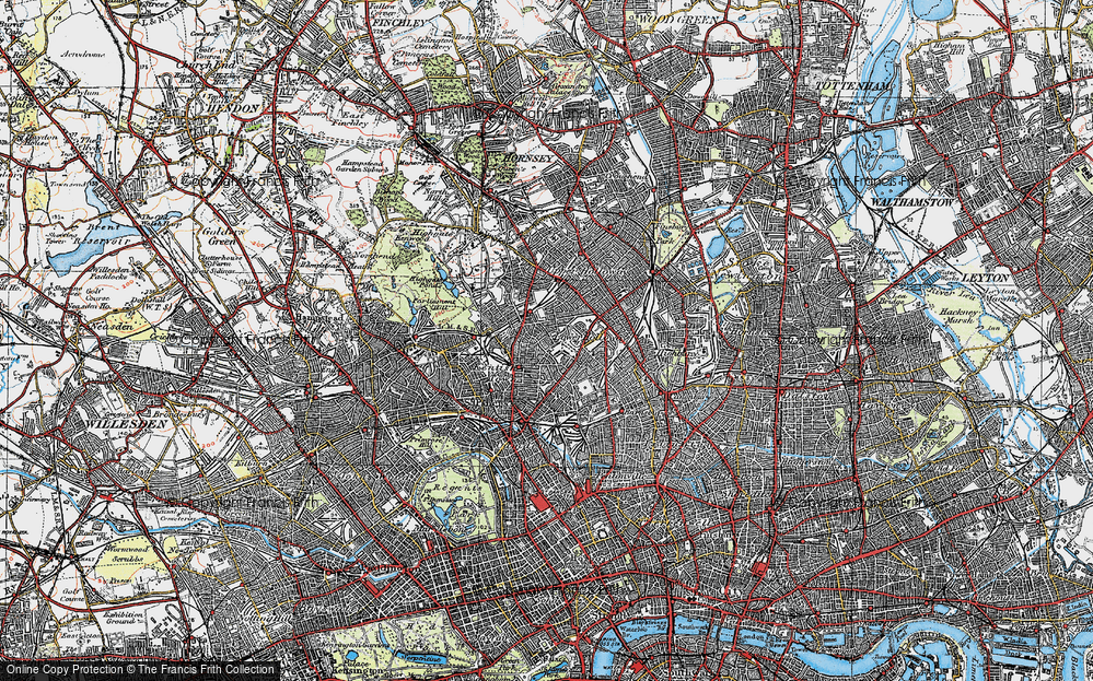 Old Map of Tufnell Park, 1920 in 1920