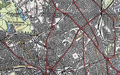 Old map of Tufnell Park in 1920