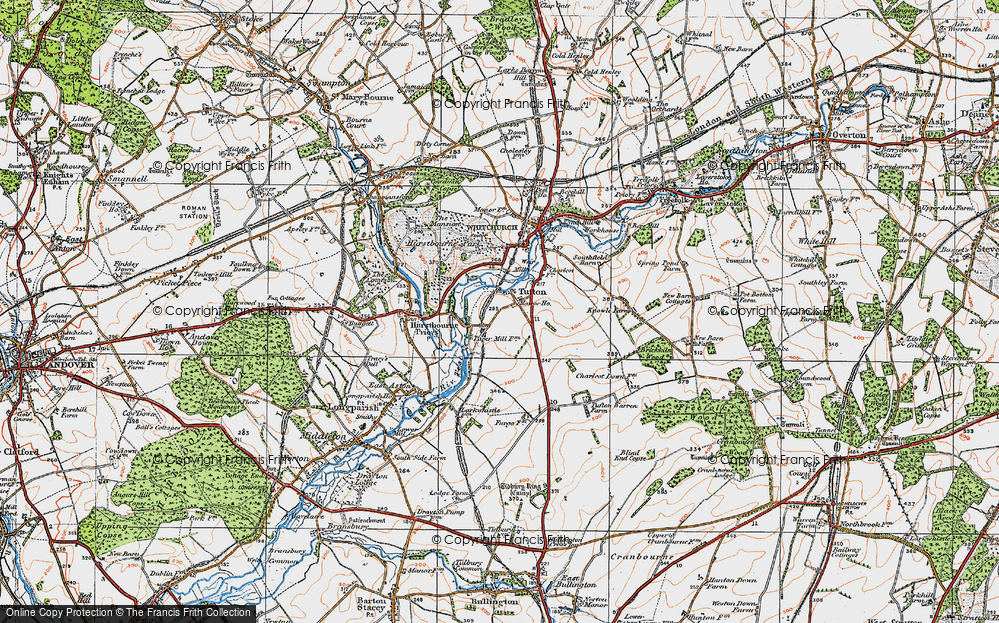 Old Map of Tufton, 1919 in 1919