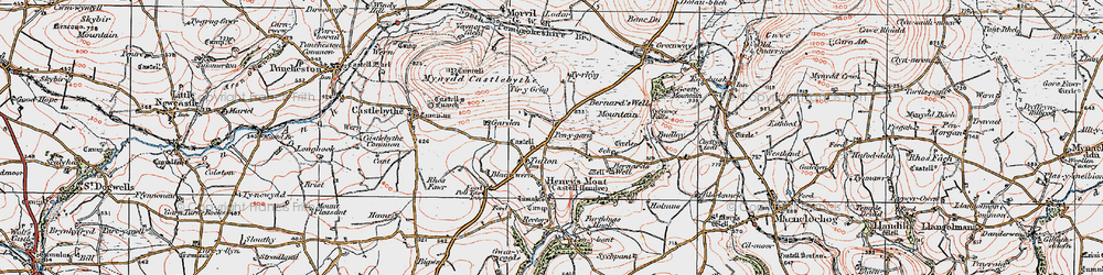 Old map of Tufton in 1922