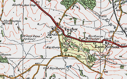 Old map of Tugby in 1921