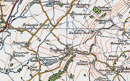 Old map of Tugford in 1921