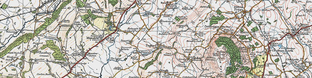 Old map of Tugford in 1921