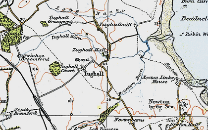 Old map of Brunton in 1926