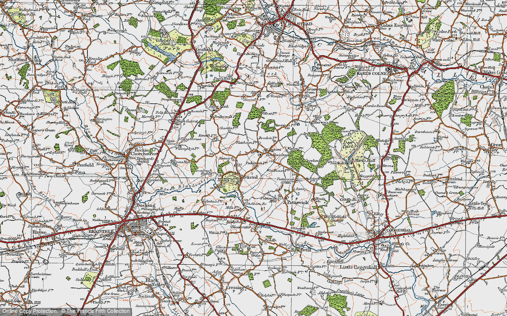 Old Map of Tumbler's Green, 1921 in 1921