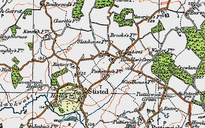 Old map of Tumbler's Green in 1921