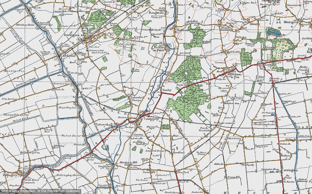 Old Map of Tumby, 1923 in 1923