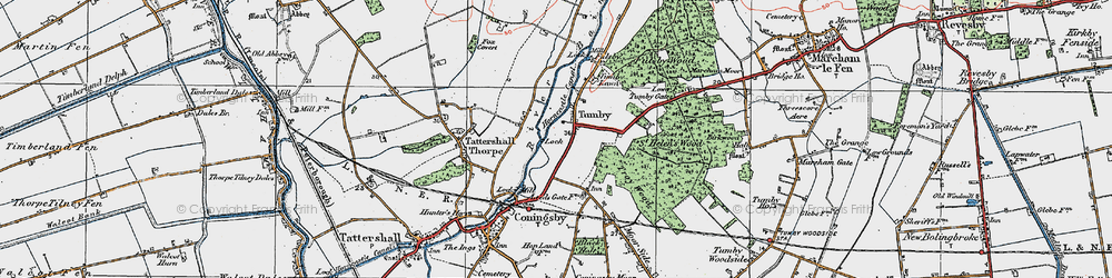 Old map of Tumby in 1923