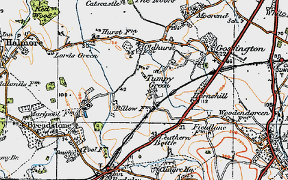 Old map of Tumpy Green in 1919