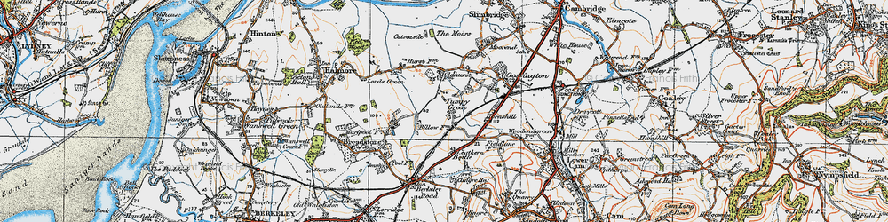 Old map of Tumpy Green in 1919