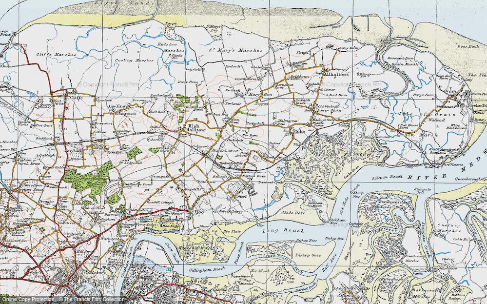 Old Map of Tunbridge Hill, 1921 in 1921