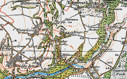 Old map of Tunley in 1919