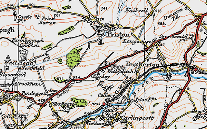 Old map of Tunley in 1919