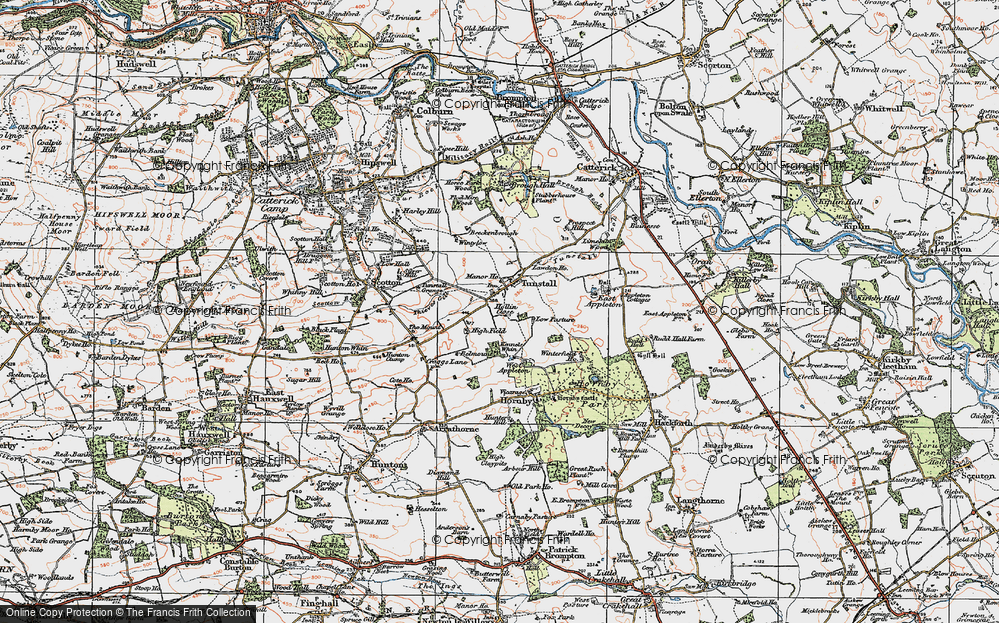 Old Map of Historic Map covering Wintylow in 1925
