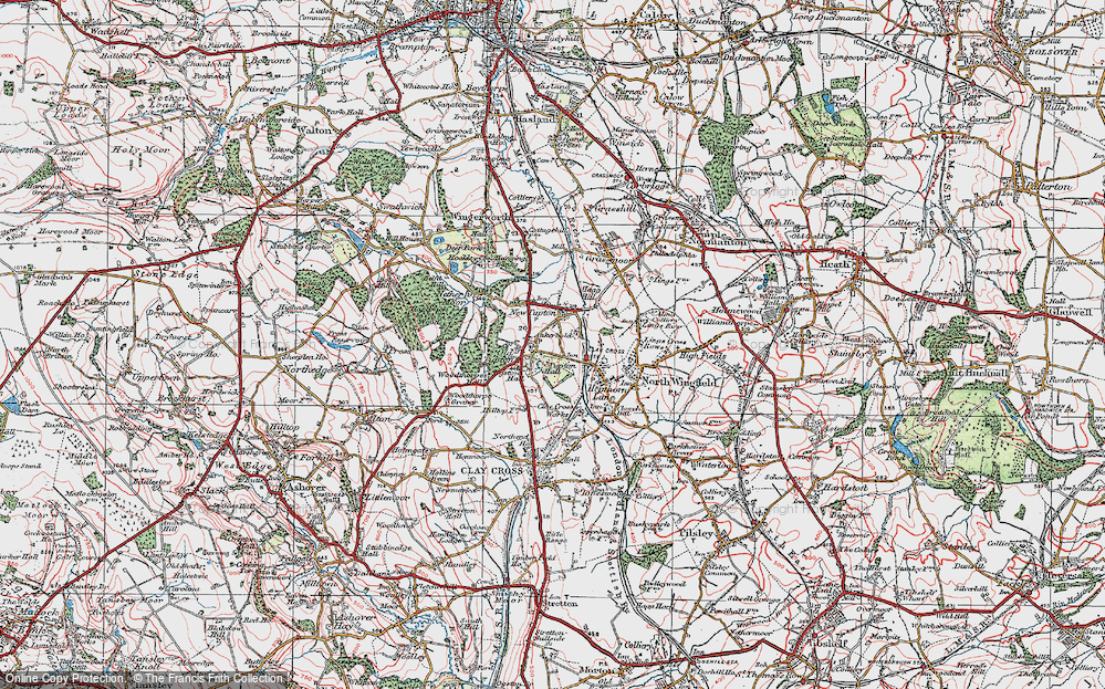 Old Map of Historic Map covering Ankerbold in 1923