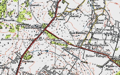 Old map of Turbary Common in 1919