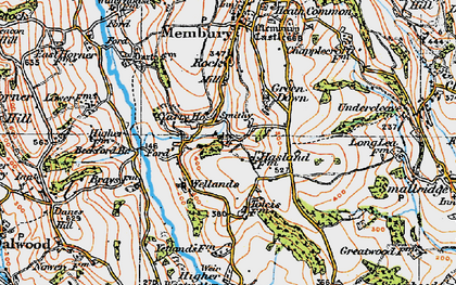 Old map of Turfmoor in 1919