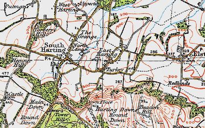 Old map of Turkey Island in 1919
