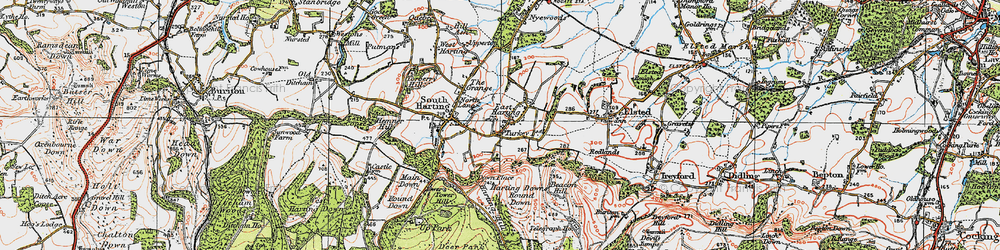 Old map of Turkey Island in 1919