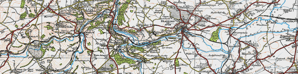 Old map of Turleigh in 1919