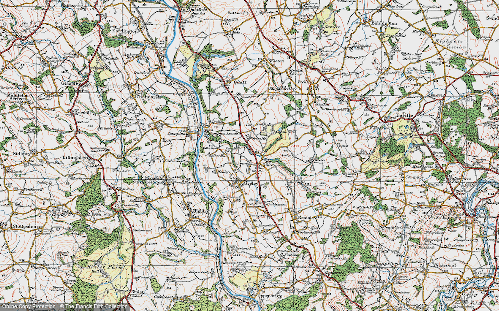 Old Map of Historic Map covering Astley in 1921
