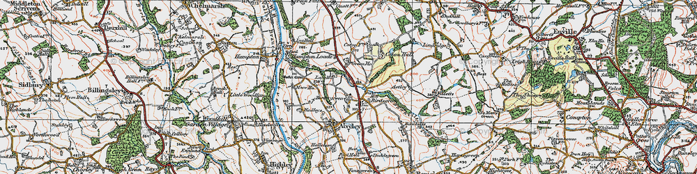 Old map of Astley in 1921