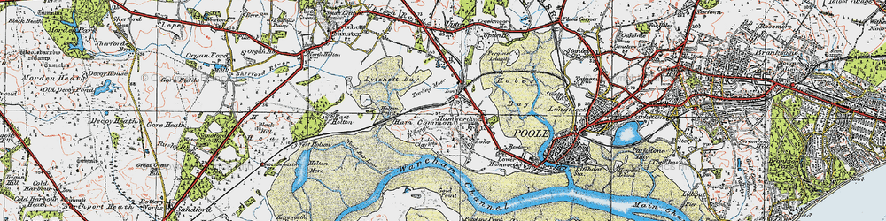 Old map of Turlin Moor in 1919