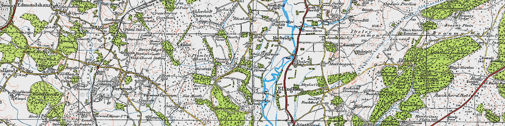 Old map of Turmer in 1919