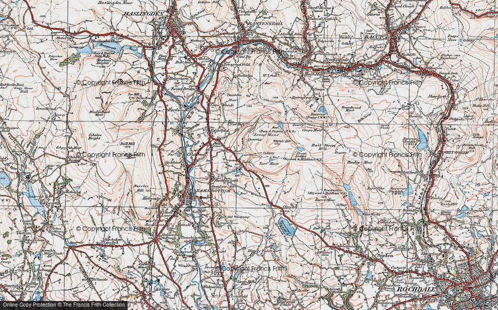Old Map of Turn, 1924 in 1924
