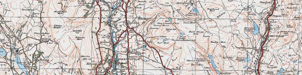 Old map of Turn in 1924