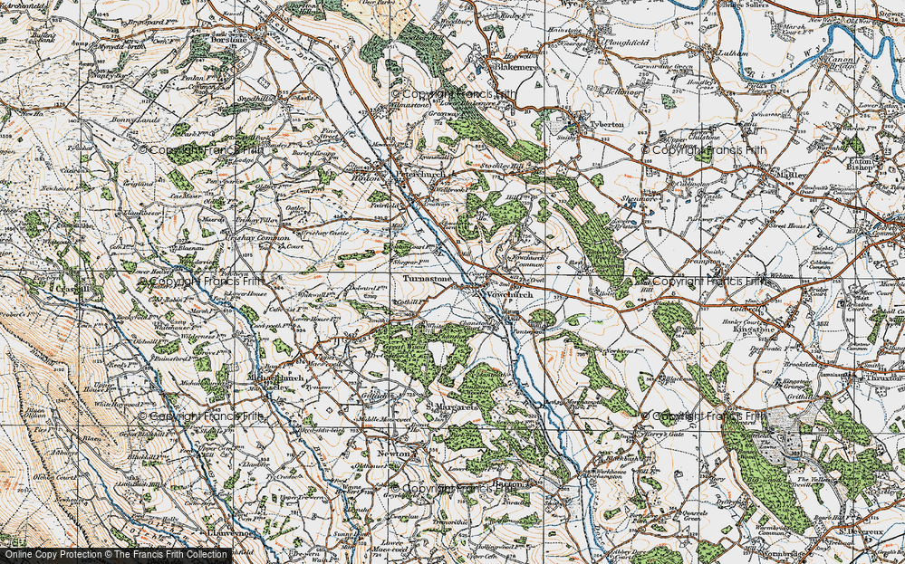 Old Map of Turnastone, 1920 in 1920