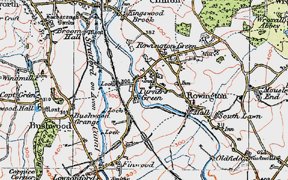 Old map of Turner's Green in 1919