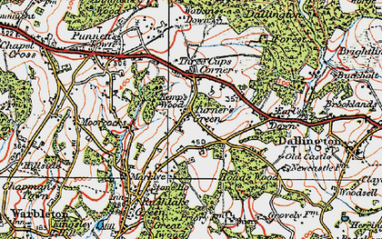 Old map of Turner's Green in 1920