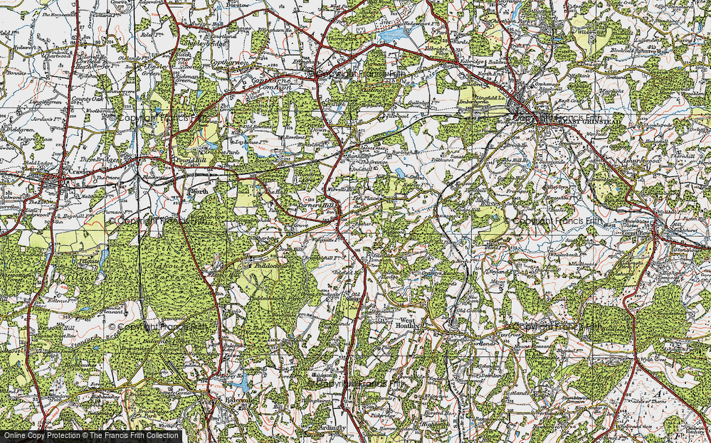 Old Map of Turners Hill, 1920 in 1920